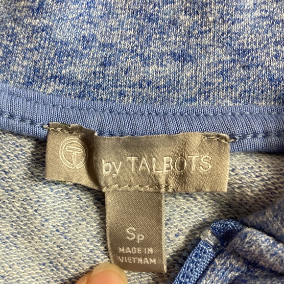 T by Talbots Women Size SP Light Blue Space Dyed Zip up Jacket - Picture 4 of 11